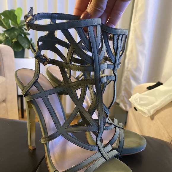 Bebe Shoes Olive Cage Detail Heel Poshmark Bebe Shoes Olive Cage Detail Heel Poshmark